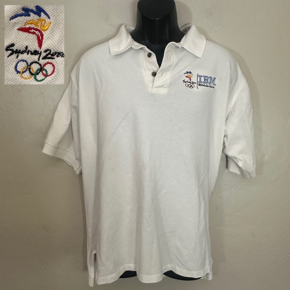 Sydney Olympics 2000 Embroidered Polo XL Gently worn 100% cotton 25" armpits